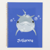 Cute happy kawaii dolphin cartoon planner (Voorkant)
