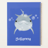 Cute happy kawaii dolphin cartoon planner (Achterkant)