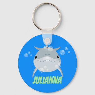 Cute happy kawaii dolphin cartoon sleutelhanger