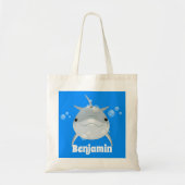 Cute happy kawaii dolphin cartoon tote bag (Voorkant)