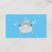 Cute happy kawaii dolphin cartoon visitekaartje (Achterkant)