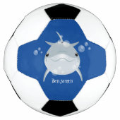 Cute happy kawaii dolphin cartoon voetbal (Voorkant)