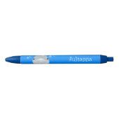 Cute happy kawaii dolphin cartoon zwarte inkt pen (Voorkant)