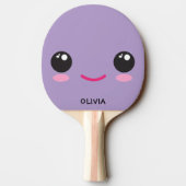 Cute Happy Kawaii Face - Custom Ping Pong Paddle Tafeltennisbatje (Achterkant)