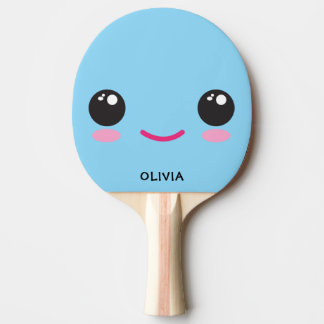 Cute Happy Kawaii Face - Custom Ping Pong Paddle Tafeltennisbatje