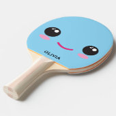 Cute Happy Kawaii Face - Custom Ping Pong Paddle Tafeltennisbatje (Voorkant Gekanteld)