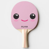 Cute Happy Kawaii Face - Custom Ping Pong Paddle Tafeltennisbatje (Achterkant)