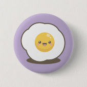 Cute Happy Kawaii Fried Egg Pin Badge Button (Voorkant)