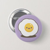 Cute Happy Kawaii Fried Egg Pin Badge Button (Voorkant /achterkant)