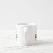 Cute happy kawaii hamburger cartoon espresso kop (Achterkant)