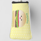 Cute happy kawaii hamburger cartoon golfheadcover (Draai 90)