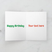 Cute happy kawaii hamburger cartoon kaart (Binnen)