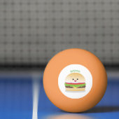 Cute happy kawaii hamburger cartoon pingpongbal (Net)