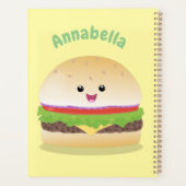 Cute happy kawaii hamburger cartoon planner (Achterkant)