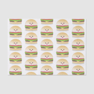 Cute happy kawaii hamburger cartoon tissuepapier