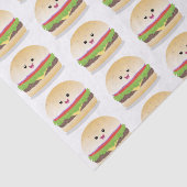 Cute happy kawaii hamburger cartoon tissuepapier (Detail)