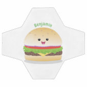 Cute happy kawaii hamburger cartoon voetbal (Enkel)