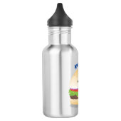 Cute happy kawaii hamburger cartoon waterfles  (Links)