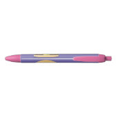 Cute happy kawaii hamburger cartoon zwarte inkt pen (Achterkant)