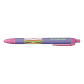 Cute happy kawaii hamburger cartoon zwarte inkt pen (Bodem)