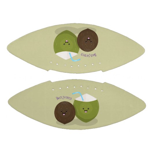 Cute happy kawaii kosnots cartoon illustratie american football (Panelen)