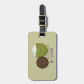 Cute happy kawaii kosnots cartoon illustratie bagagelabel (Voorkant verticaal)