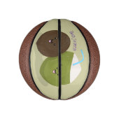 Cute happy kawaii kosnots cartoon illustratie basketbal (Verticaal)