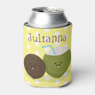 Cute happy kawaii kosnots cartoon illustratie blikjeskoeler