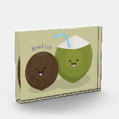 Cute happy kawaii kosnots cartoon illustratie fotoblokken (Links)