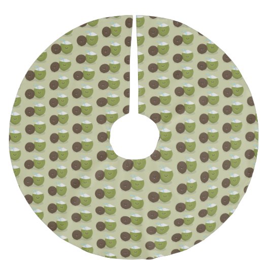 Cute happy kawaii kosnots cartoon illustratie kerstboom rok (Voorkant)