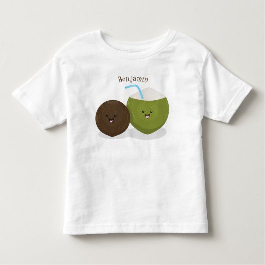 Cute happy kawaii kosnots cartoon illustratie kinder shirts (Voorkant)