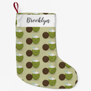 Cute happy kawaii kosnots cartoon illustratie kleine kerstsok