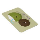 Cute happy kawaii kosnots cartoon illustratie magneet (Rechterzijde)