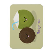 Cute happy kawaii kosnots cartoon illustratie magneet (Verticaal)