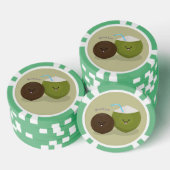 Cute happy kawaii kosnots cartoon illustratie poker chips (Opstapeling)