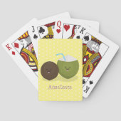 Cute happy kawaii kosnots cartoon illustratie pokerkaarten (Achterkant)