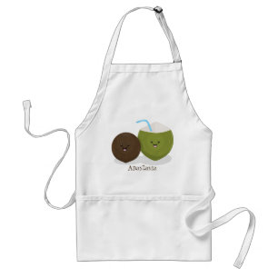 Cute happy kawaii kosnots cartoon illustratie standaard schort
