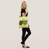 Cute happy kawaii kosnots cartoon illustratie tote bag (Op model)