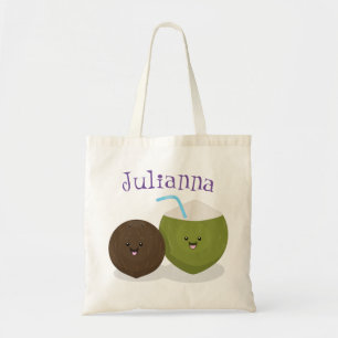 Cute happy kawaii kosnots cartoon illustratie tote bag
