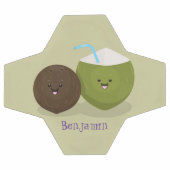 Cute happy kawaii kosnots cartoon illustratie voetbal (Enkel)