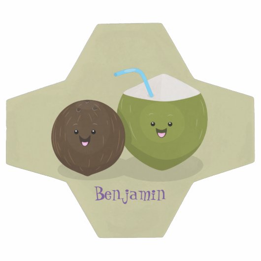 Cute happy kawaii kosnots cartoon illustratie voetbal (Enkel)