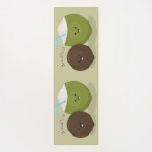 Cute happy kawaii kosnots cartoon illustratie yogamat (Achterkant)