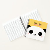 Cute Happy Kawaii Panda Beer Notitieboek (Binnen)