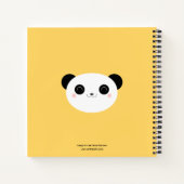 Cute Happy Kawaii Panda Beer Notitieboek (Achterkant)