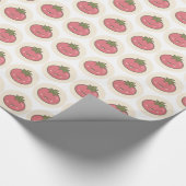 Cute Happy Kawaii Tomato Pattern Kinder Cadeaupapier (Hoek)