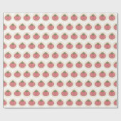 Cute Happy Kawaii Tomato Pattern Kinder Cadeaupapier (Vlak)