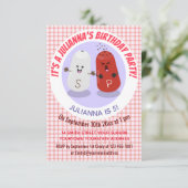 Cute happy kawaii zout en peper cartoon kaart (Staand voorkant)