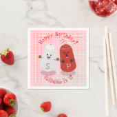 Cute happy kawaii zout en peper cartoon servet (Insitu)