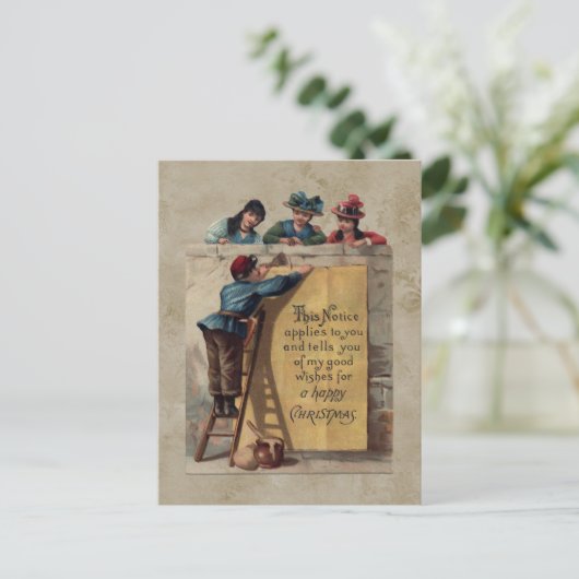 Cute Happy Kerstgroet Briefkaart (Staand voorkant)