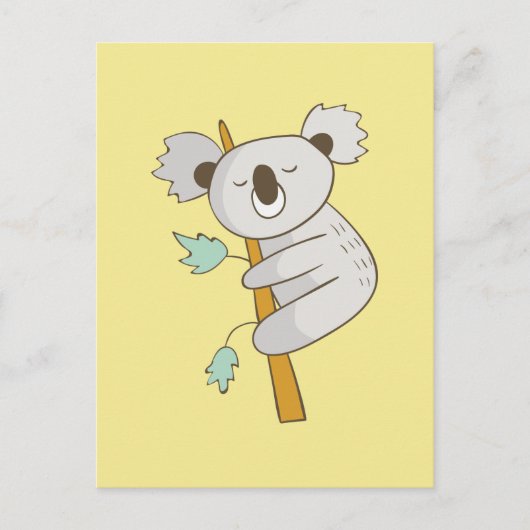 Cute Happy Koala Briefkaart (Voorkant)